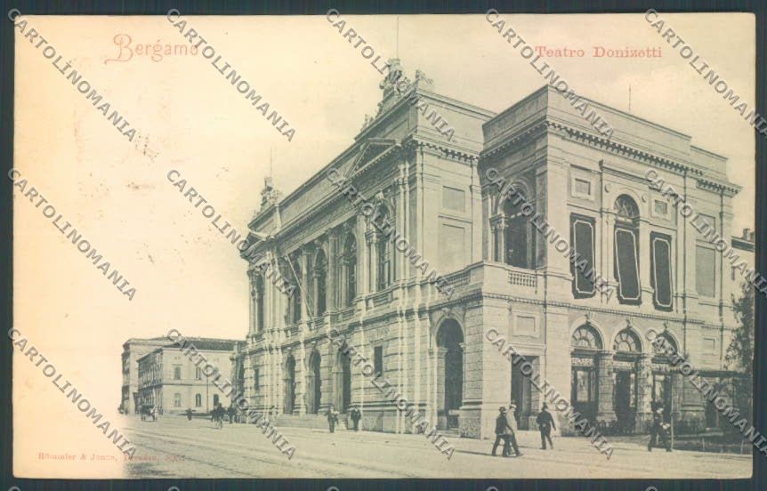 Bergamo Città Teatro Donizetti cartolina LQ3990