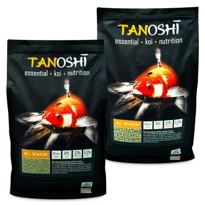 Koifutter TANOSHI All Season 5 kg / 3 mm 6 mm ab 8°C Ganzjahres Koi Fischfutter
