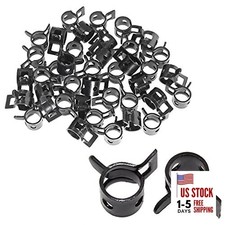 40 Pcs 5mm ID Spring Band Type Clamps, 3/16" Fuel Hose Clamps Black-40pcs-5mm