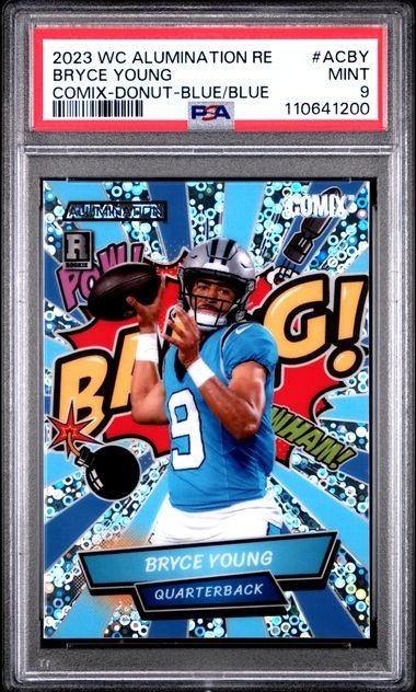Bryce Young Wild Card Alumination Rookie Edition Comix #ACBY Donut Circles-Blue/Blue