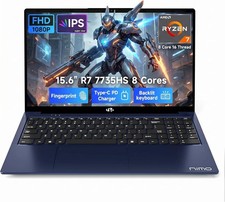 NIMO Thin & Light Gaming Laptop 15.6" FHD IPS AMD R7 7735HS 16GB DDR5 RAM 512GB
