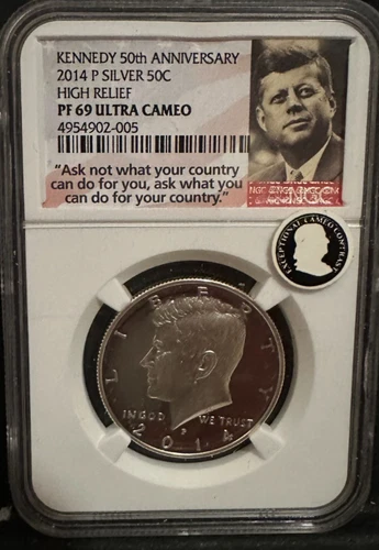 2014-P Silver Proof Kennedy Half Dollar 50C NGC PF69 UCAM