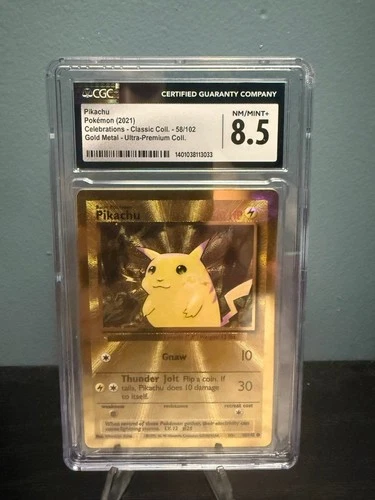 Pikachu - (Celebrations Metal Card) 058/102 CGC 8.5