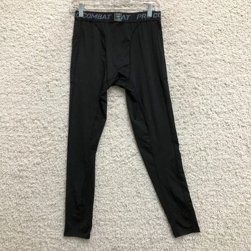 HYCOPROT Pro Combat Leggings Large Adult Black Compression Stretch Pull On Mens image 3