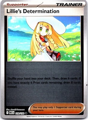 Pokemon - Lillie's Determination - 119/132 - Reverse Holo - Mega Evolution - New