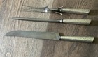 vintage carving set george h cowen sheffield england 1890-1910 sterling handles  — photo 4