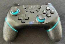 *Wireless Pro Controller Black And Blue Stripes - Nintendo Switch*