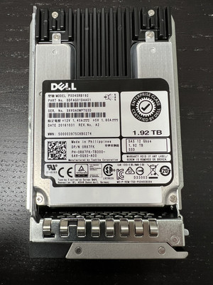 R87FK PX04SRB192Dell 1.92TB 12Gb/s MLC 2.5'' SAS Solid State Drive (SSD)- 0Hours