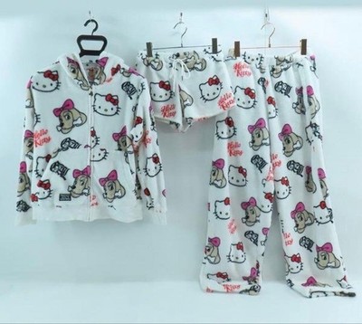 GALFY x Hello Kitty Women s 3-Piece Long Sleeve Room Wear Set Free Size