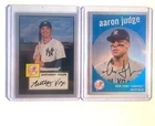 2025 Topps Heritage AARON JUDGE & ANTHONY VOLPE 2 CARD LOT 25TH ANNIVERSARY