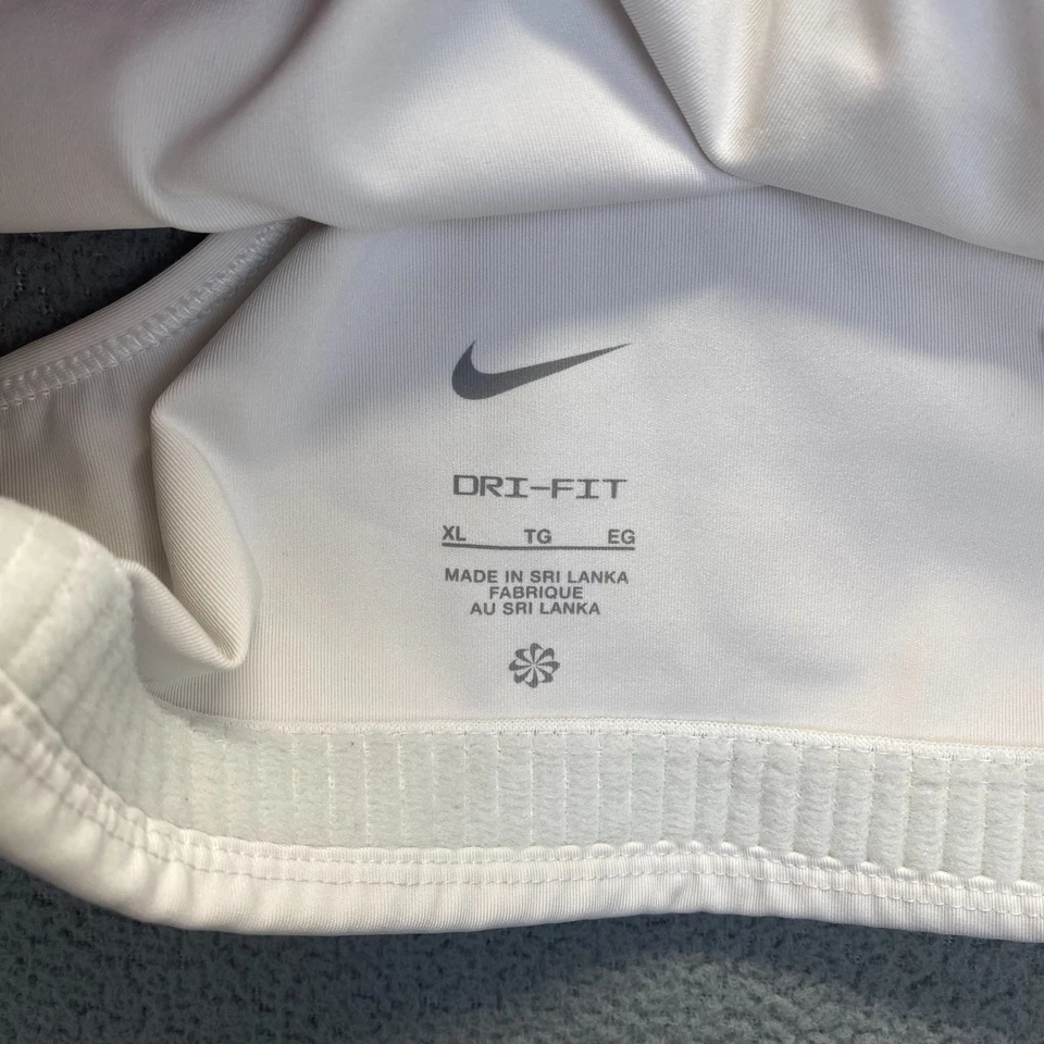 NIKE Dri Fit 1 Piece BV3636-100 White/Black Women's Size XL,Sport Bra,Pre Owned - Image 3 of 4