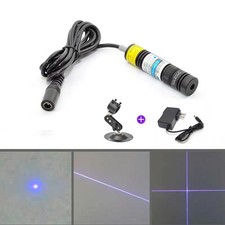 Focusable 405nm Violet Laser Diode Module 16x68mm with Power Adapter and Holder