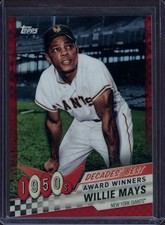 WILLIE MAYS ~ 2020 Topps Decades' Best Chrome Red #DBC-6 (#3/10)