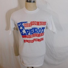 Vtg 90s Ross Perot For Boss T-Shirt Politics Funny Joke Government Single Stitch