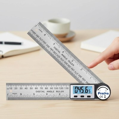 Digitales Winkel Lineal 400 mm Edelstahl Winkelmesser mit LCD-Bildschirm, Halten/Wieder...