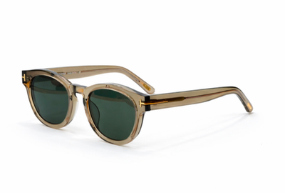 Tom Ford Bryan Sunglasses TF590 Clear Brown/Gray 51-21-145mm With