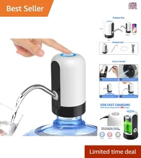 Rechargeable 5 Gallon Water Dispenser Mini Pump Portable USB for Camping Kitchen