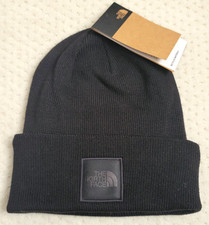NWT The North Face Big Box Beanie Hat UNISEX- TNF Black, Black Logo