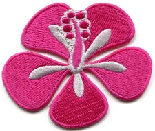 High Quality Pink White Iron On Fabric Applique Patch for Jeans Bags Jackets