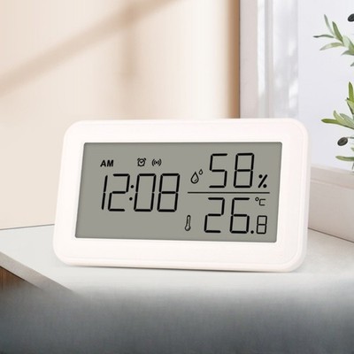 LCD Digitaluhr mit Innenthermometer und Hygrometer batteriebetrieben