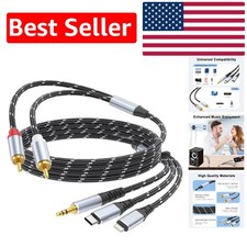 HiFi 3.5mm to RCA Cable 6ft - Lightning to RCA Male Audio Adapter