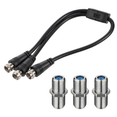 Coaxial Splitter, F-Type Rg6 Cable Splitter 3 Way Internet and TV 75ohm Split...