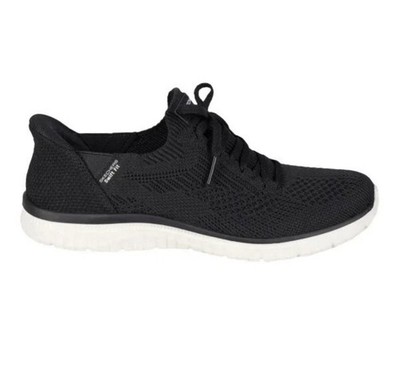Skechers Virtue Women s Stretch Knit Hands Free Swift Fit Shoes Black Size 7 M
