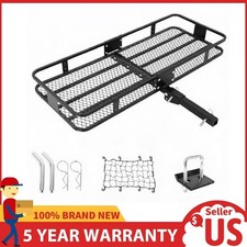 Folding Hitch Mount Cargo Carrier Basket 60x20x6 500lbs Capacity Heavy Duty Folding Hitch Mount Cargo Carrier Basket 60x20x6 500lbs Capacity Heavy Duty
