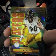 2025 Topps Chrome Football NFL T.J. Watt Refractor Power Players #PP-39