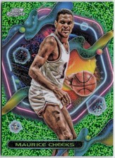 2023-24 Topps Chrome Cosmic #97 Maurice Cheeks Green Space Dust Refractors #/75