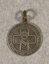 Medaglia Argento Sterling Sacro Cuore Ospedale Scuola Infermieristica Allentown, Pa.