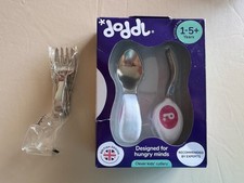 doddl Toddler Utensils, Ergonomic Fork and Spoon Set Self Feeding, Age 1-3 Year
