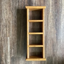 Handmade Solid Wood 5 Tier Wall Shelf 22 Farmhouse Country Rustic Med Woodtone