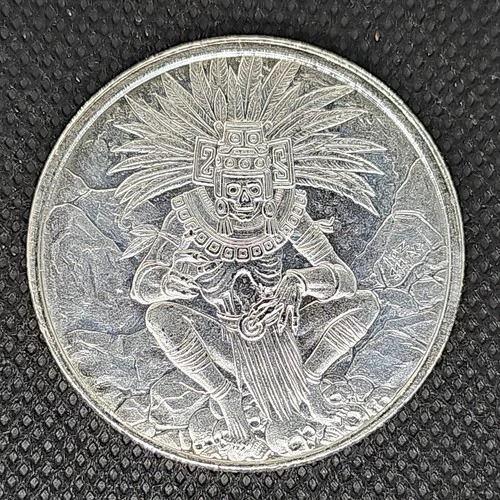 1 oz 999 Silver Aztec God of Death Round bullion