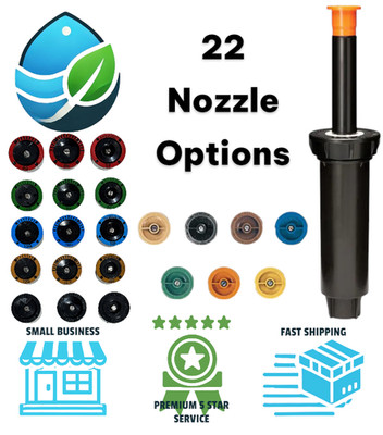 1804 Rain Bird 4 in Spray Head Sprinklers W Nozzle: 0-360°, 5'-18' Fixed or Adj