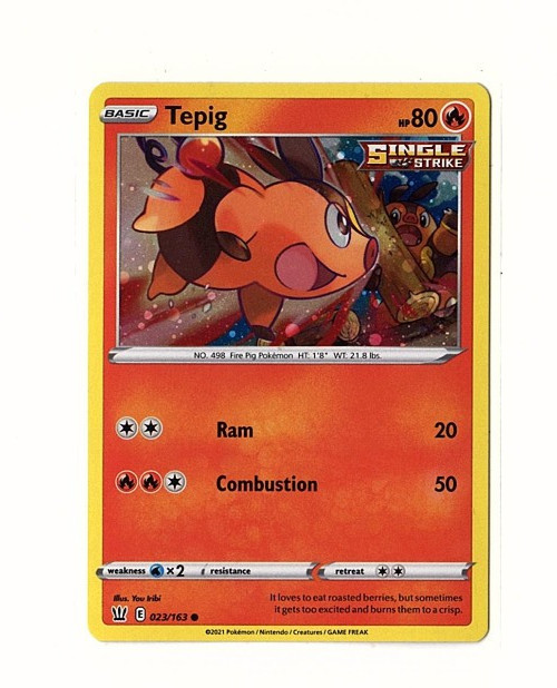 Tepig 23/163 Common Cosmos Holo SWSH05: Battle Styles Pokemon TCG