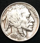 1930 P 5C INDIAN HEAD BUFFALO NICKEL EARLY US TYPE COIN  INDIAN HEAD NICE HORN