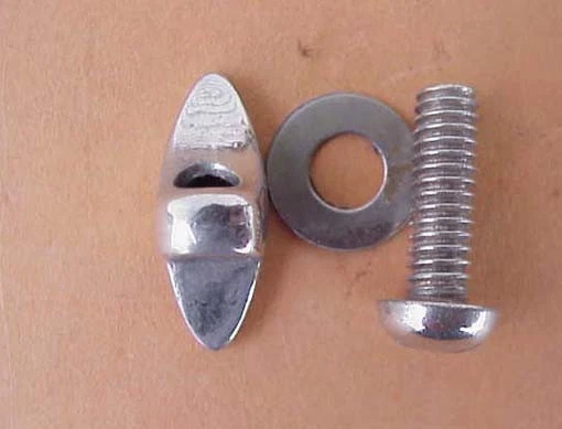 single prewar orig Vega 2-Point shoe + mounting bolt as on "electric" banjos - Image 3 of 4