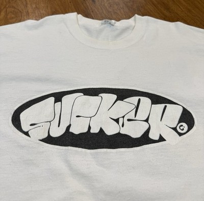 Vintage 90's Sucker Brand Mr Cartoon Graffiti T Shirt XL Skate