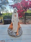 Santa Muerte Color White 9"X6" Holy Death Statue/ Trio / Health / Money / Fix