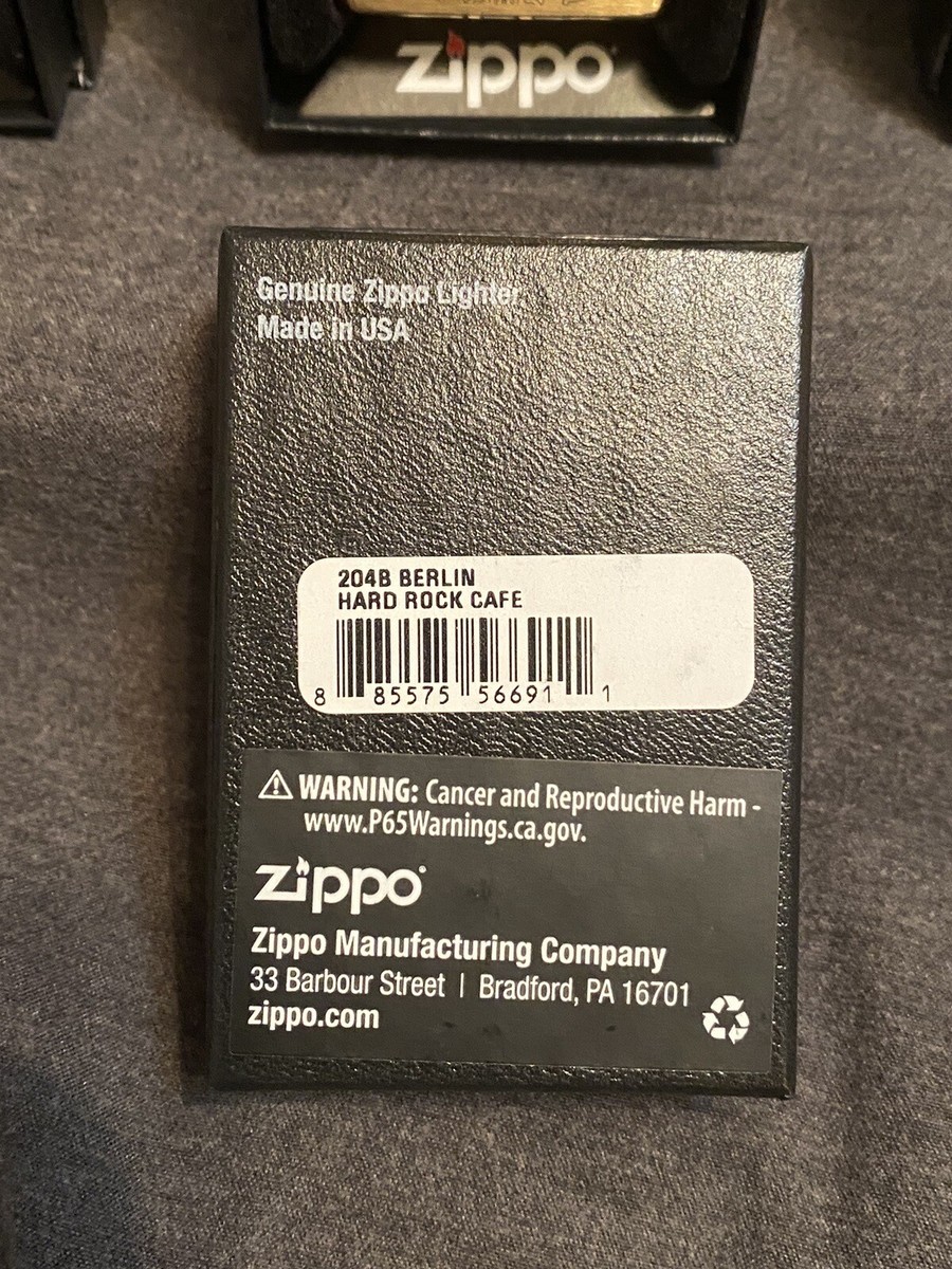Hard Rock Cafe BERLIN 2023 Gold Etched Guitar ZIPPO Lighter New