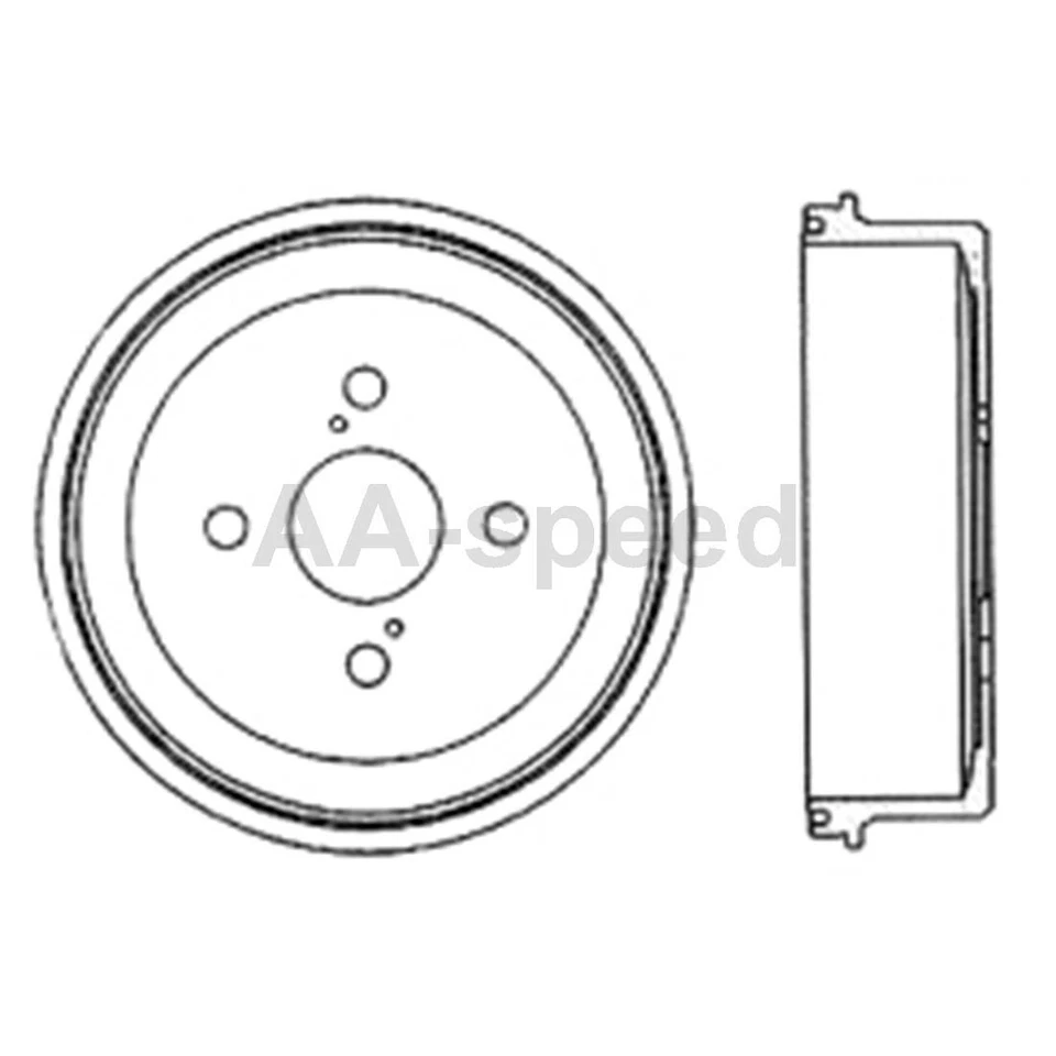 Tambor freno trasero Toyota Corolla 2002 2001 2000 1999 1998 1997 1996 1995 1994 Foto 3 de 4
