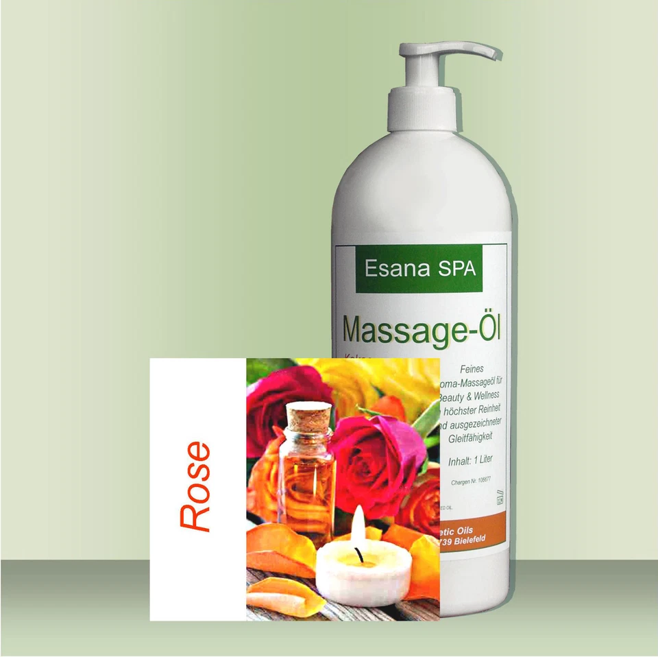Esana SPA Aroma-Massageöl "Rose" für Beauty & Wellness 1 L.