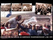 Uwe Seeler HSV Fussball-Abschiedsspiel 1.5.1972 Collage