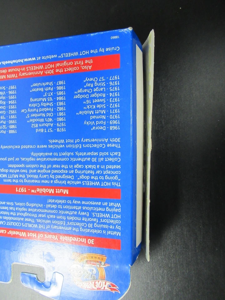 Lot 5 Hot Wheels 30th Ann. Mutt Mobile Firebird XT-3 32 Ford Rigor Motor (d) - Image 4 of 4