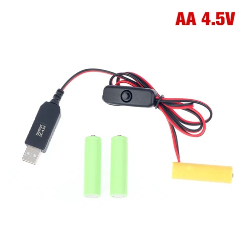 2PC AA/AAA 3V/4.5V/6V Battery Eliminator USB Power Supply Cable Replace UK - Bild 13 von 23