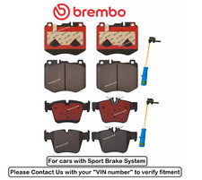 Front Rear Brake Pad Oe Brembo Ceramic Sensor For Mercedes C43 Amg Sport