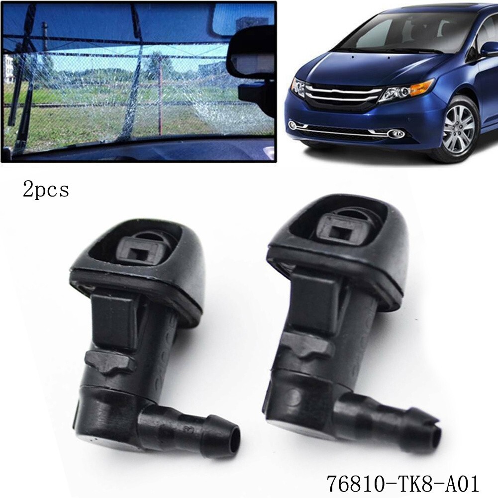 Pair of Front Windshield Washer Spray Nozzles for Honda For Odyssey
