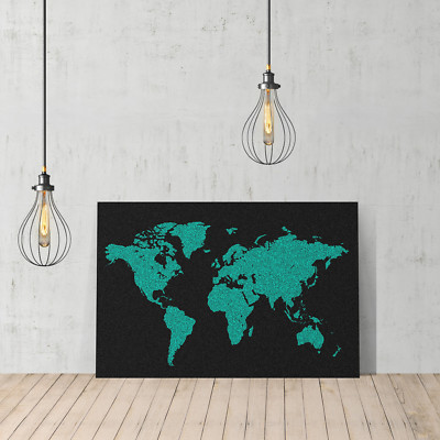 Decorative Canvas Print United Design World Map Wall Décor Ready To Hang