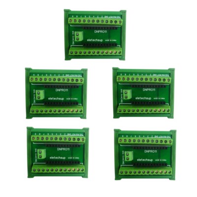 5x DIN Rail Mount Screw Terminal Block Adapter Module For Arduino Pro mini Board